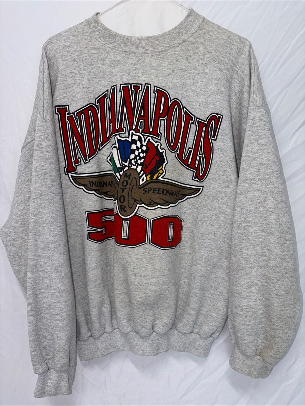 Indianapolis 500 Motor Speedway 90’s Vintage Crewneck by LOGO 7 - Gray